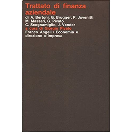 Trattato di finanza aziendale