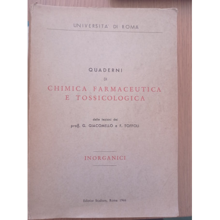 Quaderni di chimica farmaceutica e tossicologica