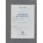 COMPLEMENTI DI MATEMATICA per i chimici