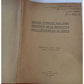 Notizie storiche sull'insegnamento della matematica nell'università  di Roma