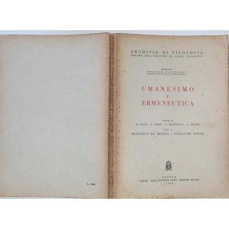 Umanesimo e ermeneutica