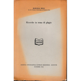 Ricerche in tema di plagio (estratto)