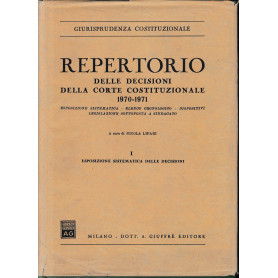 Repertorio delle decisioni della Corte Costituzionale 1970-1971