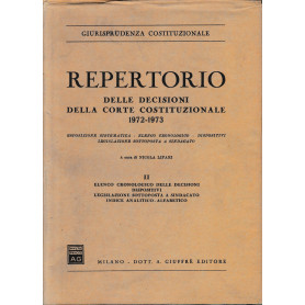 Repertorio delle decisioni della Corte Costituzionale 1972-1973