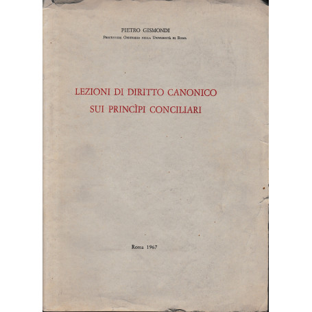 Lezioni di diritto canonico sui principi conciliari