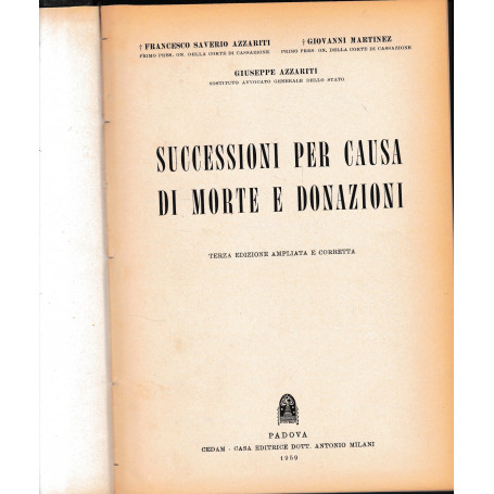 Successioni per causa di morte e donazioni