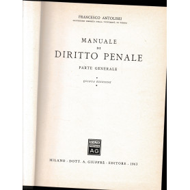 Manuale di diritto penale. Parte generale