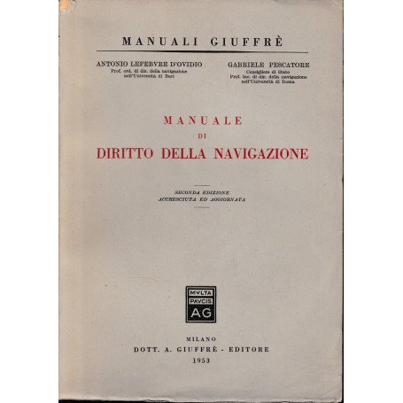 Manuale di diritto della navigazione