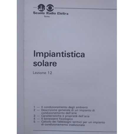 Impianti ad energia solare: LEZIONE 12