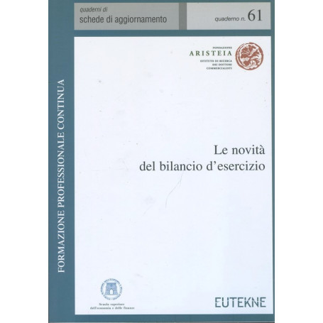 Le novità  del bilancio d'esercizio