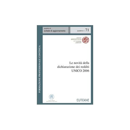 Le novità  della dichiarazione dei redditi UNICO 2006