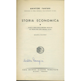 Storia economica. Dalla crisi dell'impero romano alla principio del secolo XVIII