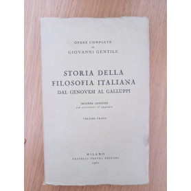 Storia della filosofia italiana dal Genovesi al Galluppi Vol. 1