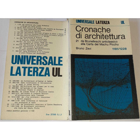 Cronache di architettura.  Volume 21