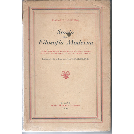 Storia della Filosofia Moderna (volume secondo)