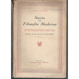 Storia della Filosofia Moderna (Volume primo)