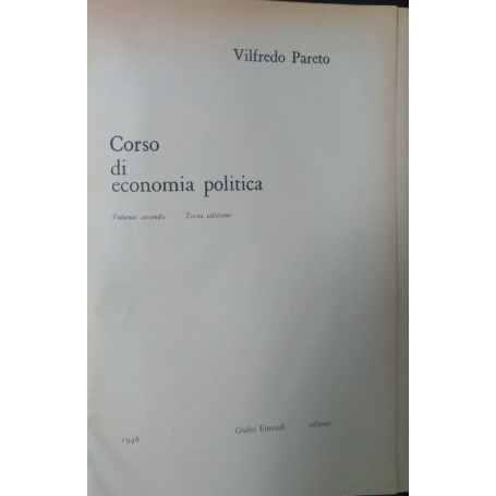 Corso di economia politica. Volume secondo