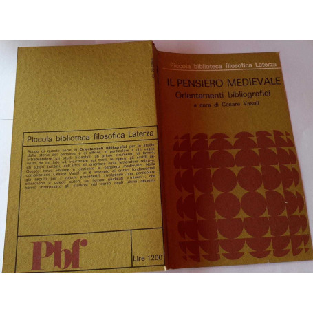 Il pensiero medievale. Orientamenti bibliografici