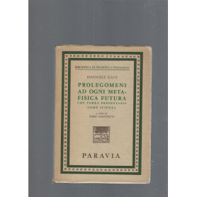 PROLEGOMENI AD OGNI METAFISICA FUTURA