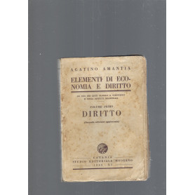 ELEMENTI DI ECONOMIA E DIRITTO: DIRITTO vol I