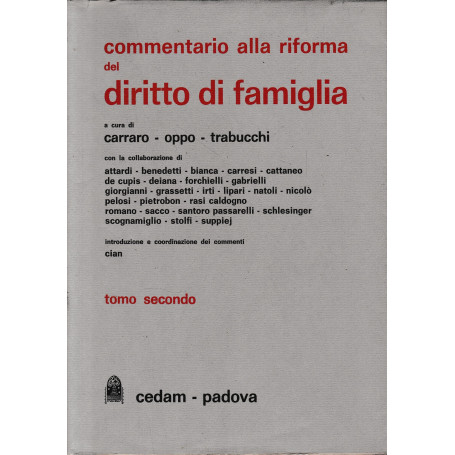 Commentario alla riforma del Diritto di Famiglia