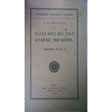 Dalle rive del Nilo ai lidi del "Mar nostro". Appendice al Vol. I