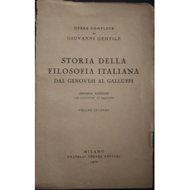 Storia della filosofia italiana. Dal Genovesi al Galluppi