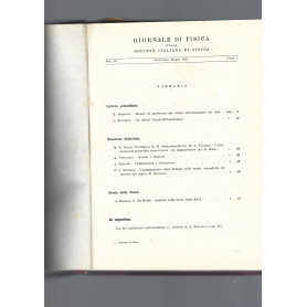 GIORNALE DI FISICA DELLA SOCIETA' ITALIANA DI FISICA  vol 13  n. 1