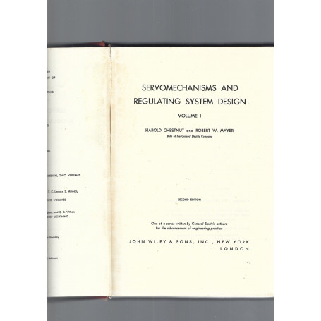 SERVOMECHANISMS AND REGULATING SYSTEM DESIGN