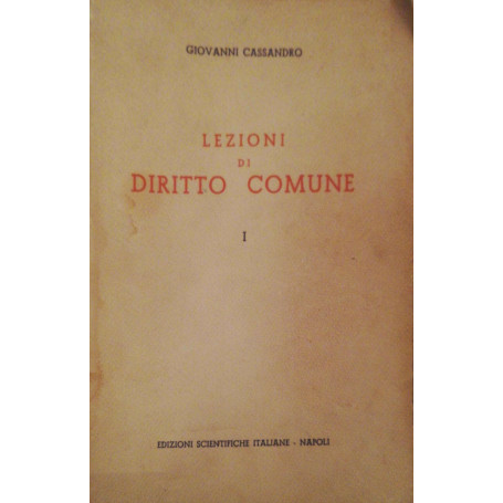 Lezioni di diritto comune