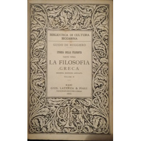La filosofia greca. Parte prima. Volume II