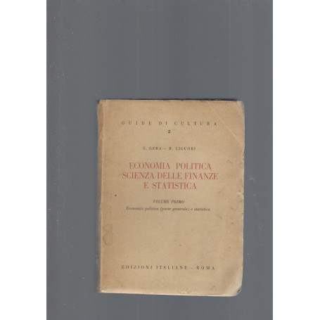 ECONOMIA POLITICA  SCIENZE DELLE FINANZE E STATISTICA