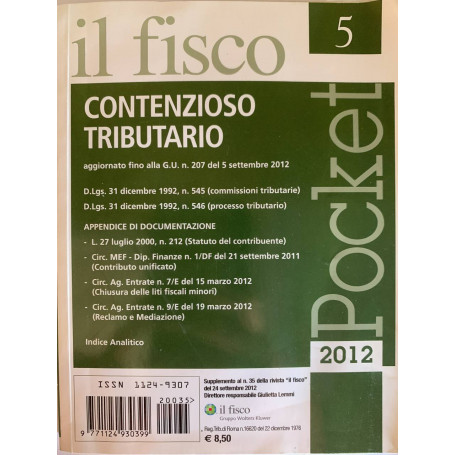 Contenzioso tributario 2012