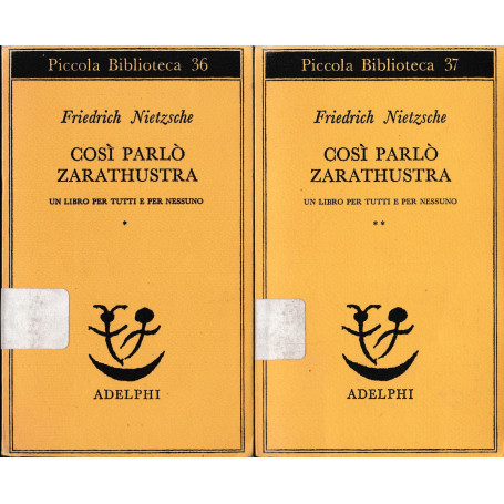 Così parlò Zarathustra  due volumi