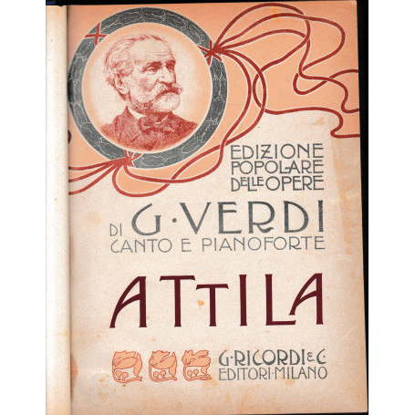 Attila. - I Masnadieri. Edizioni popolari. Prima serie. Due volumi in unico tomo rilegati.