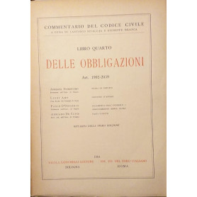 Libro quarto: delle Obbligazioni art. 1992-2059  Titoli di credito. Gestione d'affari. Pagamento dell'indebito  arricchimento se