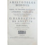 Aristoteles redivivus in entis  et naturae systemate Apologia Vindicata contra universalem Veterum Philosophorum Hypothesin