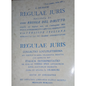 Regulae juris : raccolta di 2000 regole del diritto eseguita sui migliori testi  con l'indicazione delle fonti  schiarimenti  ca