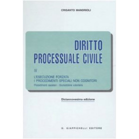 Diritto processuale civile. L'esecuzione forzata. I procedimenti speciali non cognitori. Procedimenti cautelari. Giurisdizione v