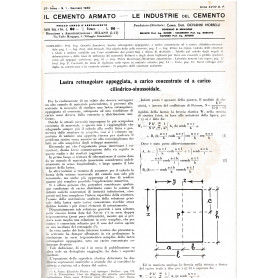 Il cemento amato - Le industrie del cemento 37° anno Gennaio - Dicembre 1940 (10 fascicoli rilegati) + indice generale anno XXXV