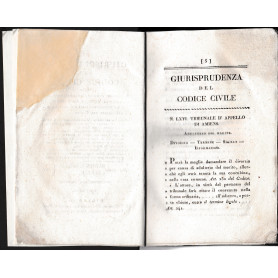 Giurisprudenza del Codice Civile. Vol. III. Ossia Collezione completa delle decisioni proferite da tutte le Corti d'Appello  e d