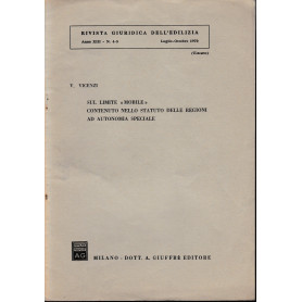 Sul limite mobile contenuto nello statuto delle regioni ad autonomia speciale. Rivista giuridica dell'edilizia  anno XIII - n. 4