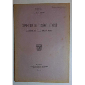 Cronistoria dei terremoti Etiopici anteriori all'anno 1913
