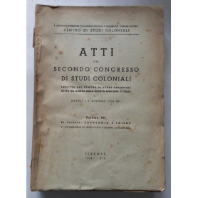 Atti del secondo Congresso di studi coloniali (Volume VII)