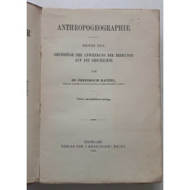 Anthropogeographie grundzuge der anwendung der erdkunde auf die geschichte
