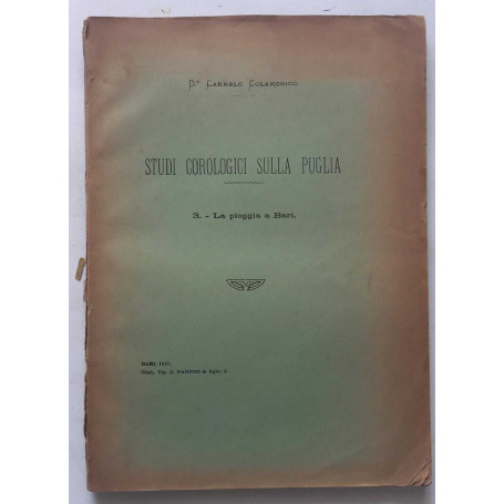 Stdu Corologici sulla Puglia. 3. La pioggia a Bari