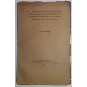 Sui Compiti Att.li della geog. come scienza e desc.ni morfografiche e morfogenetiche