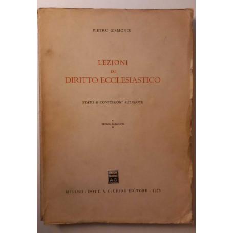 Lezioni di Diritto Ecclesiastico