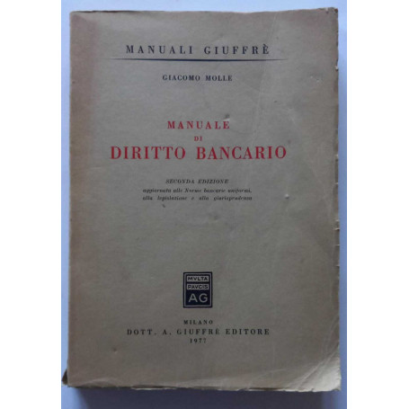 Manuale di Diritto Bancario