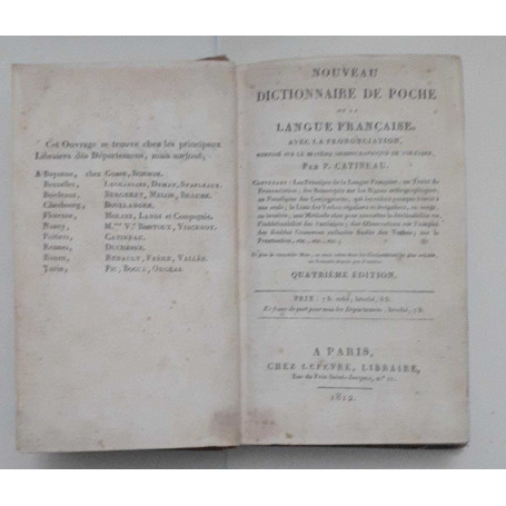 Nouveau dictionnaire de poche de la langue francaise avec la prononciation